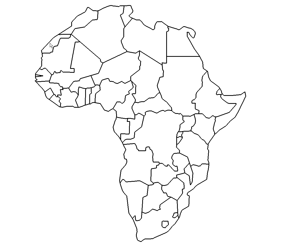 Контурная карта Африки 11 класс
