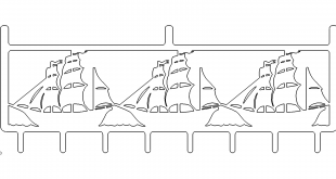 Schiff Garderobenhalter - Ship wardrobe holder