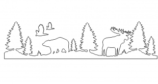 Landschaft mit Tieren - Landscape with Animals