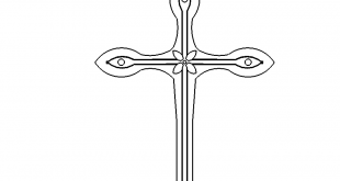 Deko Kreuz mit Knospe - Deco Cross with bud