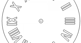 Uhr mit römischen Zahlen - Clock with roman numerals