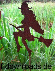 Hexe auf Besen Hexe auf Besen