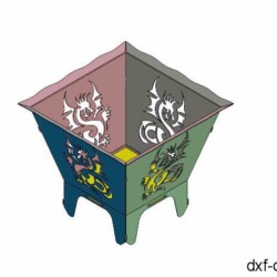 Feuerstelle mit Drachen Feuerstelle mit Drachen