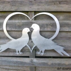 Herz mit 2 Tauben gross Herz mit 2 Tauben gross