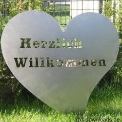 Herz mit Herzlich Willkommen Herz mit Herzlich Willkommen