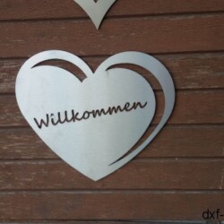 Herz mit Willkommen Herz mit Willkommen