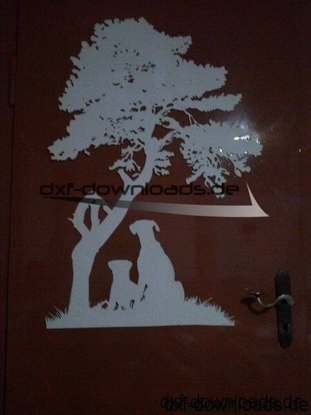 Hunde unter einem Baum - Dog under a tree