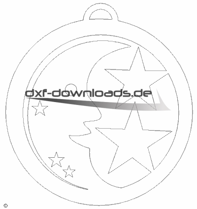 Weihnachten Mond und Sterne Anhänger