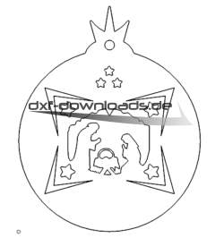 Stern mit Krippe - Star with crib