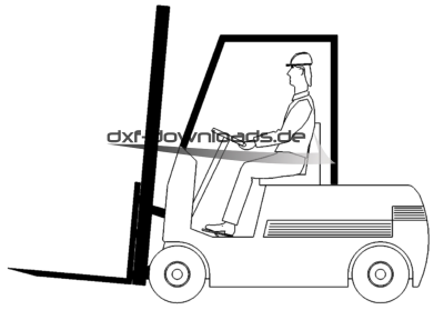 Gabelstapler Zinken unten - Forklift tines down