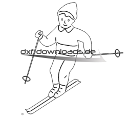Skifahrer Abfahrt - skier downhill