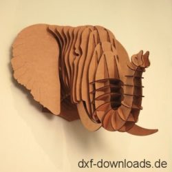 Elefanten Kopf 3D Modell - Elephant head 3D Model