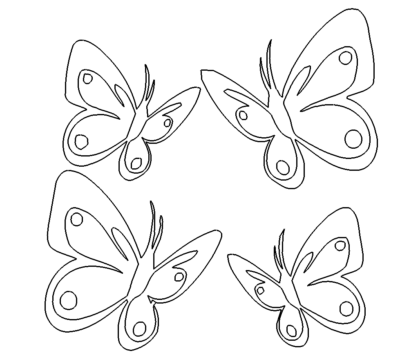 4 Schmetterlinge - 4 Butterfly