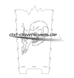 Feuertonne mit Totenkopf