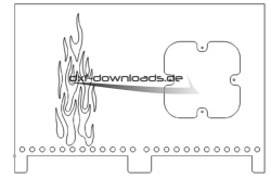 Feuerkorb mit Flammen und Löchern - Fire basket with flames and holes