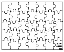 Puzzle Vorlage 7 x 9 - Puzzle template 7 x 9