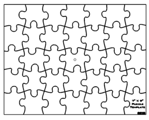 Puzzle Vorlage 7 x 9 - Puzzle template 7 x 9