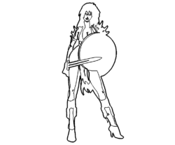 Frau mit Schwert - Woman with sword