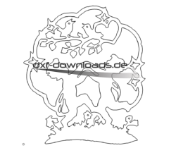 Bild mit Engel und Vögel - Picture with angels and birds