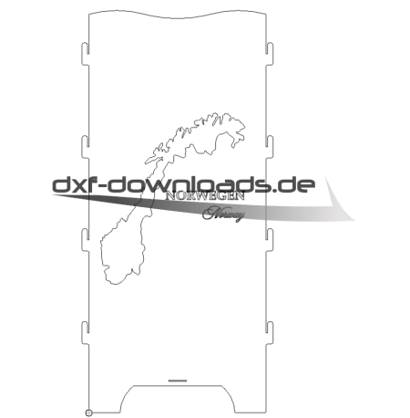 Feuertonne mit Norwegen Karte und Schrift