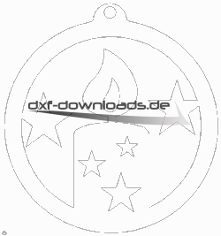 Weihnachten Kerze mit Sternen Anhänger