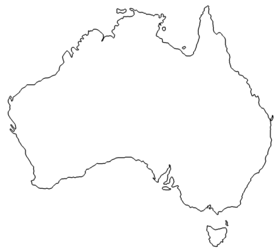 Landkarte Australien - Map Australia