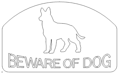 Schild Vorsicht vor dem Hund - Sign Beware Of Dog