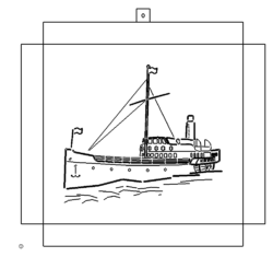 Bild zum Kanten mit Schiff