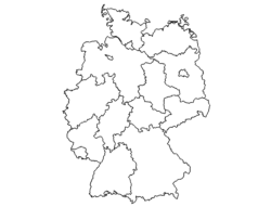 Landkarte Deutschland - Map Germany