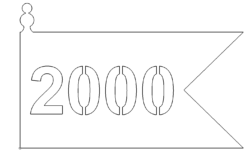 Schild Fahne 2000 - Shield Banner 2000