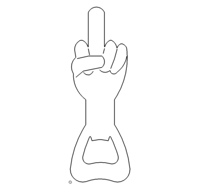 Flaschenöfner Mittelfinger - Bottle opener middle finger