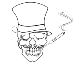 Gambler Zockender Totenkopf - Gambler Skull