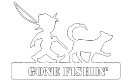 GONE FISHIN Angeln Hund Fischen - Gone Fishin Fishing Dog Fishing