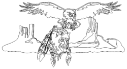Indianer fliegender Adler - Indianer flying Eagle