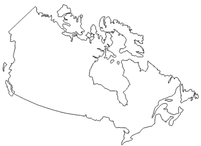 Landkarte Kanada -  Map Canada