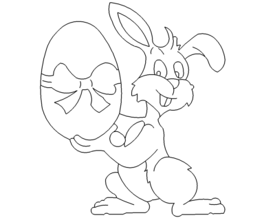 Osterhase mit Ei als Geschenk - Easter rabbit with egg as a gift