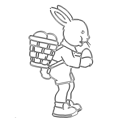 Osterhase mit Korb - Easter bunny with basket