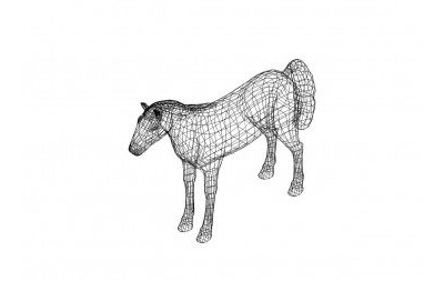 Pferd 3D Zeichnungen - Horse 3D drawings