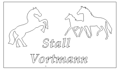 Schild mit Pferd - Sign with horse