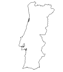 Landkarte Portugal - map Portugal