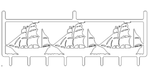 Schiff Garderobenhalter - Ship wardrobe holder