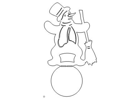 Schneemann als Teelichthalter - Snowman Tealight holder