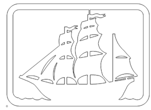 Schild mit Segelboot - Sign with sailboat