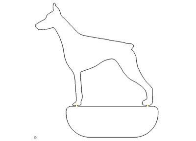 stehender Hund Schild - standing dog holding sign