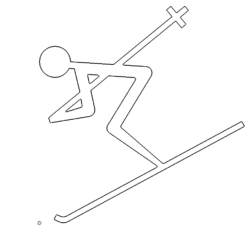 Skifahren Symbol - skiing icon