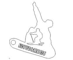 Snowboarden Schild