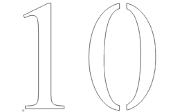 Zahl 10 - Number 10