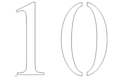 Zahl 10 - Number 10