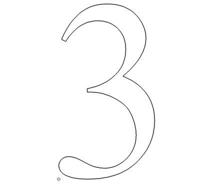 Zahl 3 - Number 3