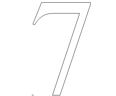 Zahl 7 - Number 7